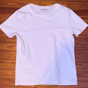 L.L. Bean plain white XS petite shirt